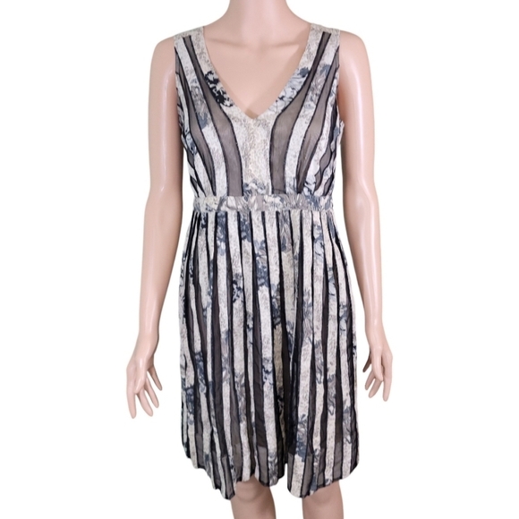 Adolfo Dominguez Womens Floral Print and Sheer pattern Cocktail Dress Size 6 - Picture 2 of 10